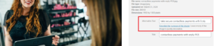 optimizing webshop image alt text