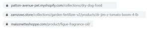 optimizing webshop URLs
